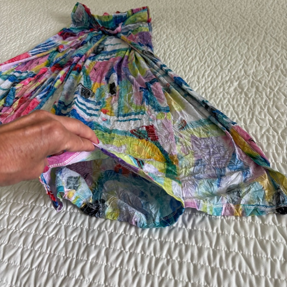 Vibrant Multicolor Wide Leg Jumpsuit - Picture 7 of 16
